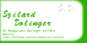szilard dolinger business card